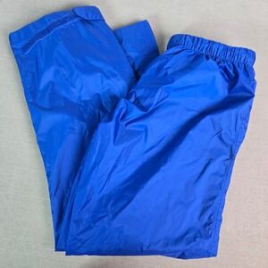 Campmor Camp-tech L Waterproof‎ Pants Blue Lined Drawstring Waist Vtg Hiking